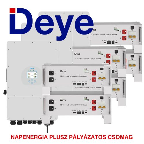 Deye Sun-5KW Inverter + Deye SE-G5 PRO-B 10,2kWh Akku 3 szettes ár